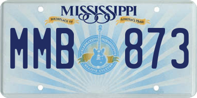 MS license plate MMB873