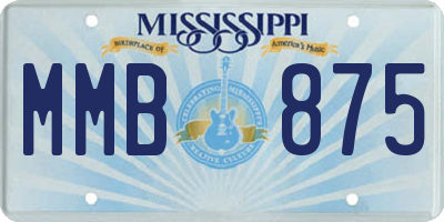 MS license plate MMB875