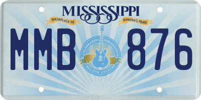 MS license plate MMB876