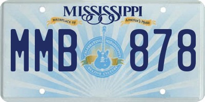 MS license plate MMB878