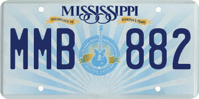 MS license plate MMB882