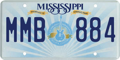MS license plate MMB884