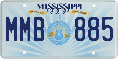 MS license plate MMB885