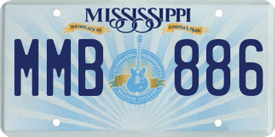 MS license plate MMB886