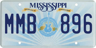MS license plate MMB896