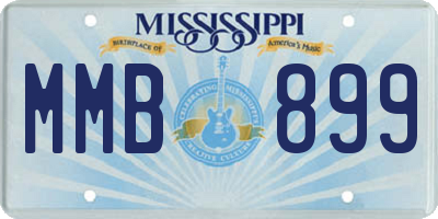 MS license plate MMB899