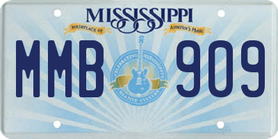 MS license plate MMB909