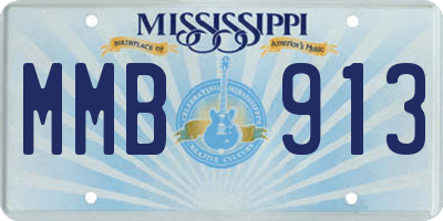 MS license plate MMB913