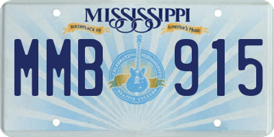 MS license plate MMB915