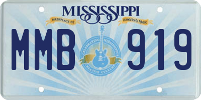 MS license plate MMB919