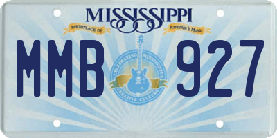 MS license plate MMB927
