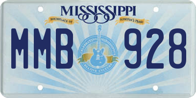 MS license plate MMB928