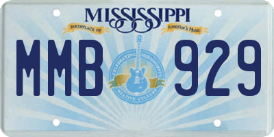MS license plate MMB929
