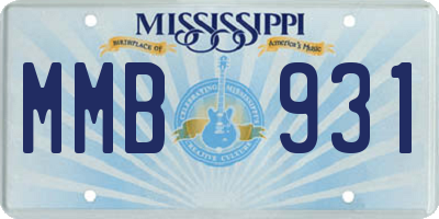 MS license plate MMB931