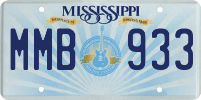 MS license plate MMB933