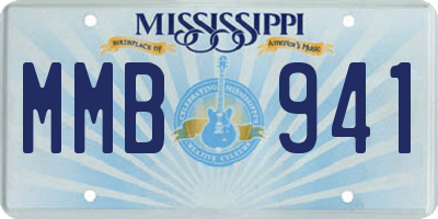 MS license plate MMB941