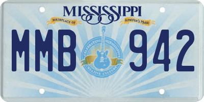 MS license plate MMB942