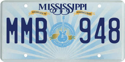 MS license plate MMB948