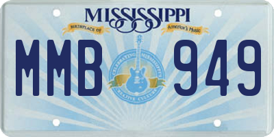 MS license plate MMB949