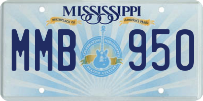 MS license plate MMB950