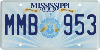 MS license plate MMB953