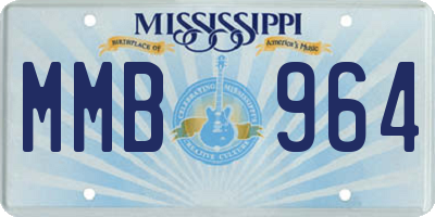 MS license plate MMB964