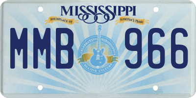 MS license plate MMB966