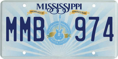MS license plate MMB974
