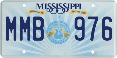 MS license plate MMB976