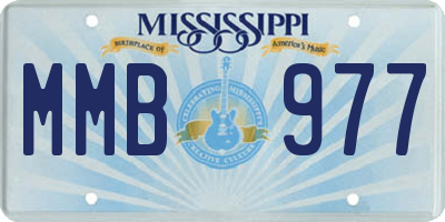 MS license plate MMB977