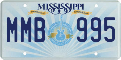 MS license plate MMB995