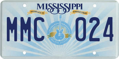 MS license plate MMC024