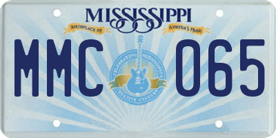 MS license plate MMC065