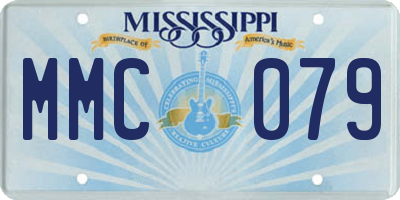 MS license plate MMC079