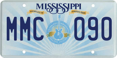 MS license plate MMC090