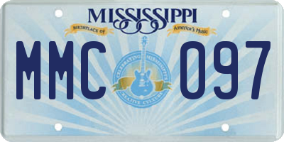 MS license plate MMC097