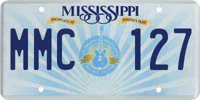 MS license plate MMC127