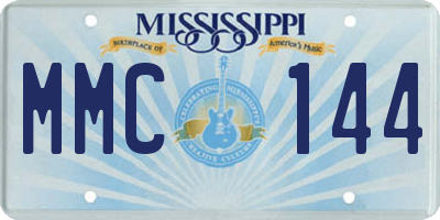 MS license plate MMC144