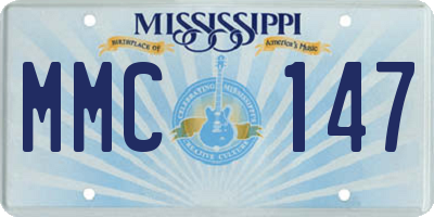 MS license plate MMC147