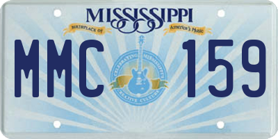 MS license plate MMC159