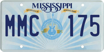 MS license plate MMC175