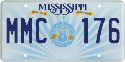 MS license plate MMC176