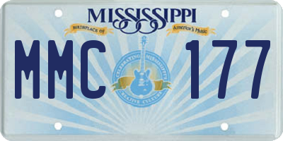 MS license plate MMC177