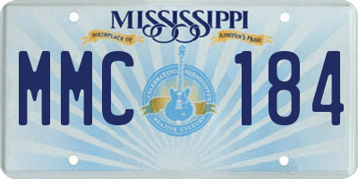 MS license plate MMC184