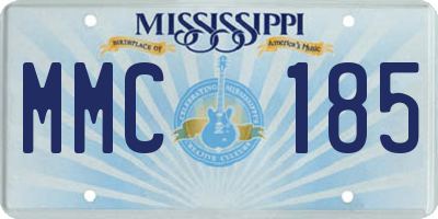 MS license plate MMC185