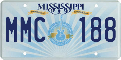 MS license plate MMC188