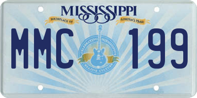 MS license plate MMC199