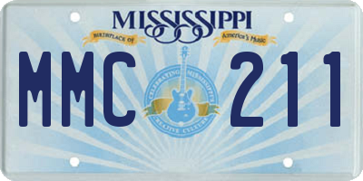 MS license plate MMC211
