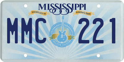 MS license plate MMC221