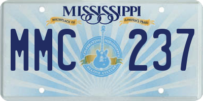 MS license plate MMC237